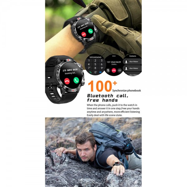 Smartwatch Microwear KR10 - Black Silicone