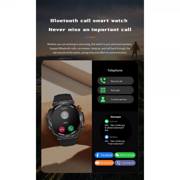 Smartwatch Microwear HT17 - Khaki