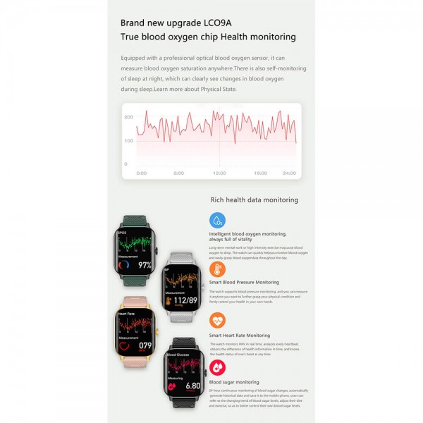 Smartwatch Microwear F12 - Steel Silver