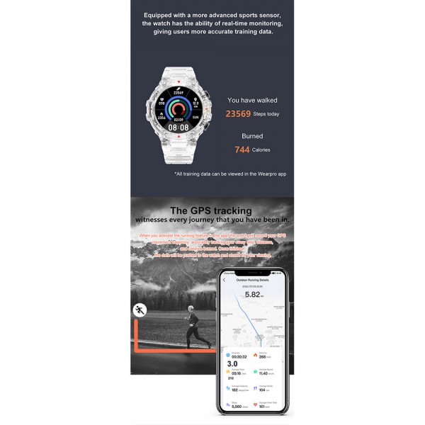 Smartwatch Microwear DT5 - Black