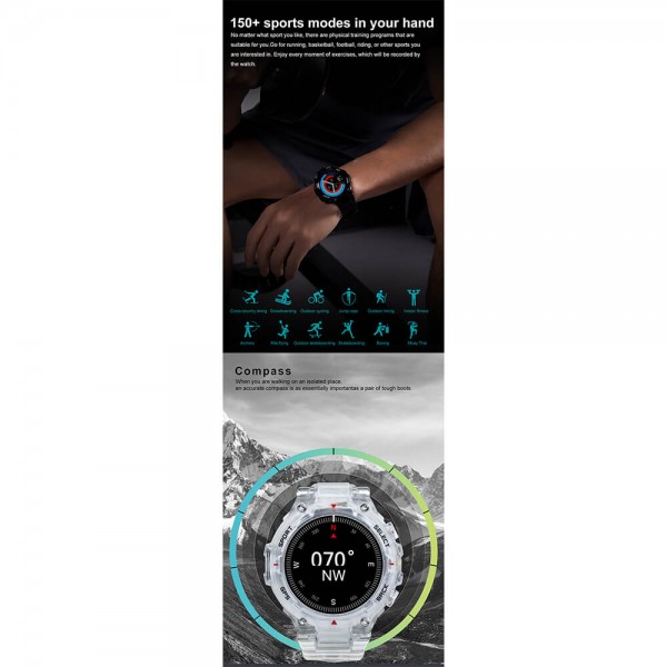 Smartwatch Microwear DT5 - Black