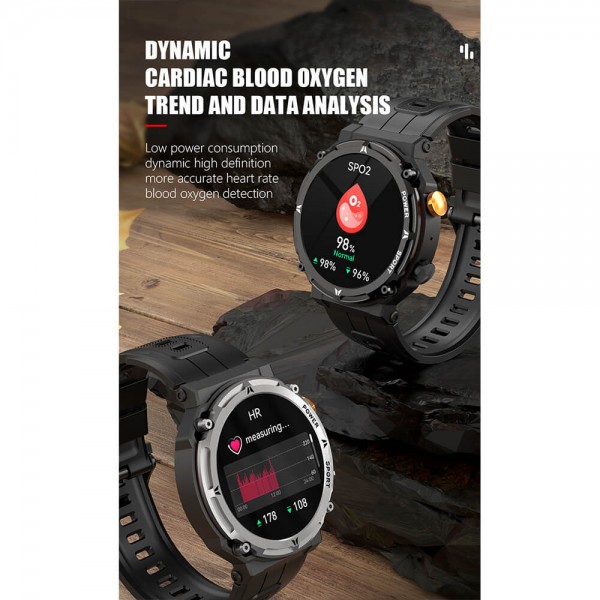 Smartwatch Microwear C21 Pro 410mah - Black 