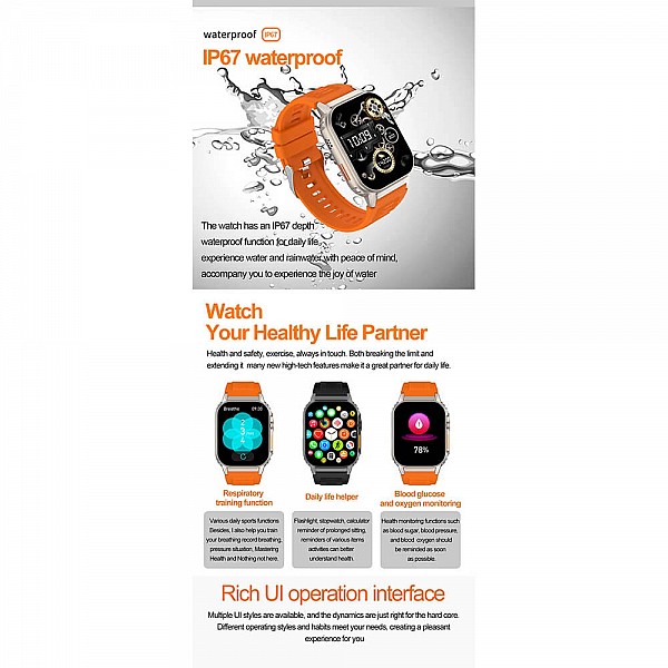Smartwatch Microwear G41 - Orange