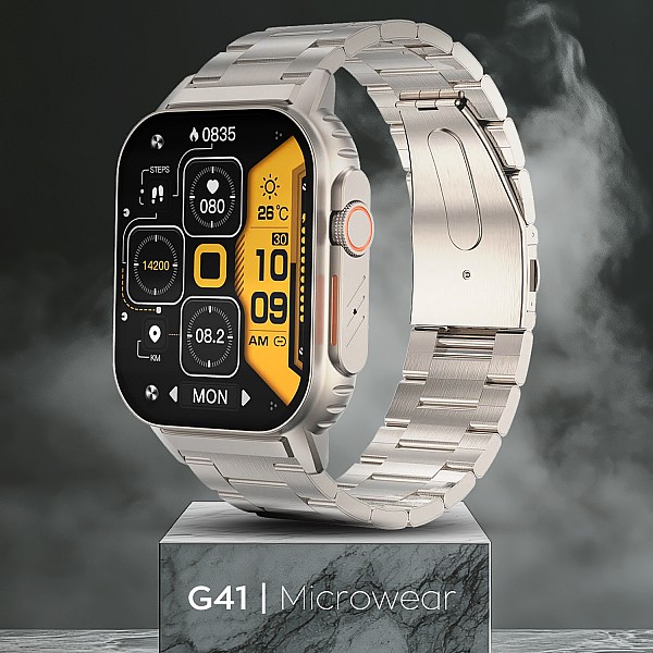 Smartwatch Microwear G41 - Silver STeel