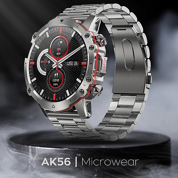 Smartwatch Microwear AK56 400mAh - Silver  Steel 