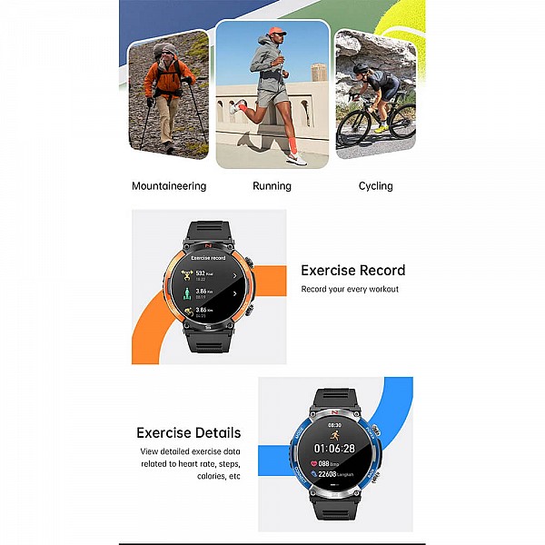 Smartwatch Microwear X11 420mAh - Black Blue