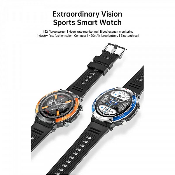 Smartwatch Microwear X11 420mAh - Black Blue