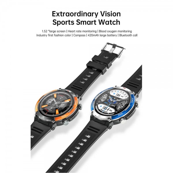 Smartwatch Microwear X11 420mAh - Black Blue