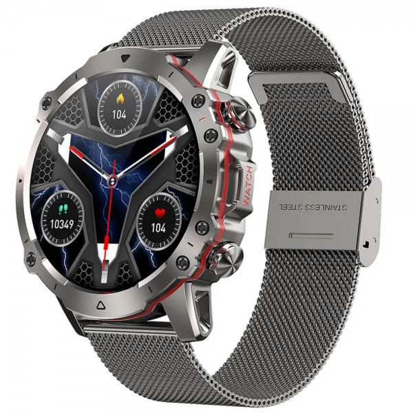 Smartwatch Microwear AK56 400mAh - Silver  Steel  Milan