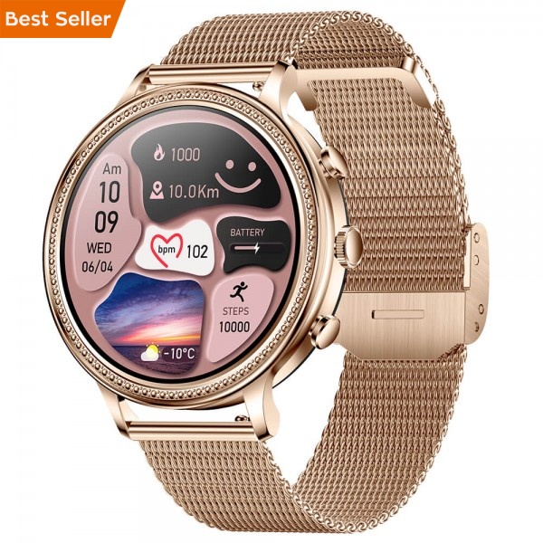 Smartwatch Microwear V60 - Gold Steel