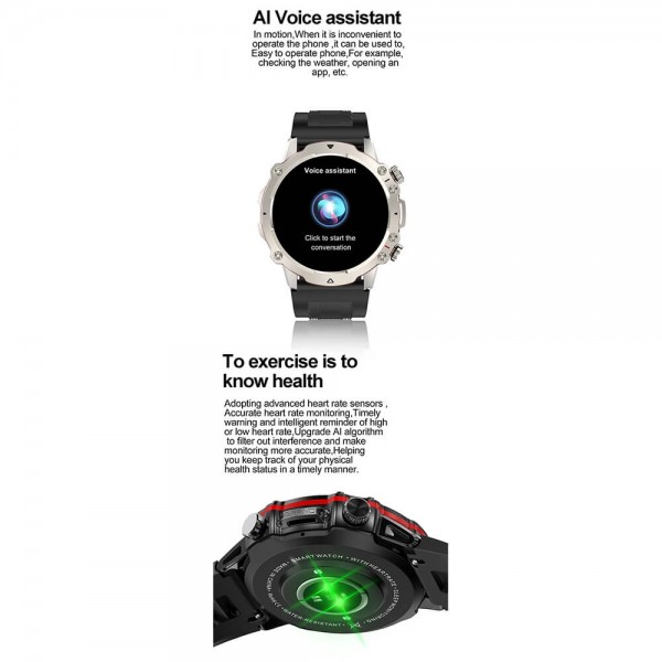 Smartwatch Microwear FW09 - Black Grey