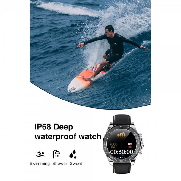 Smartwatch Microwear AW13 - Black Gold