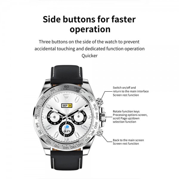 Smartwatch Microwear AW13 - Black Gold
