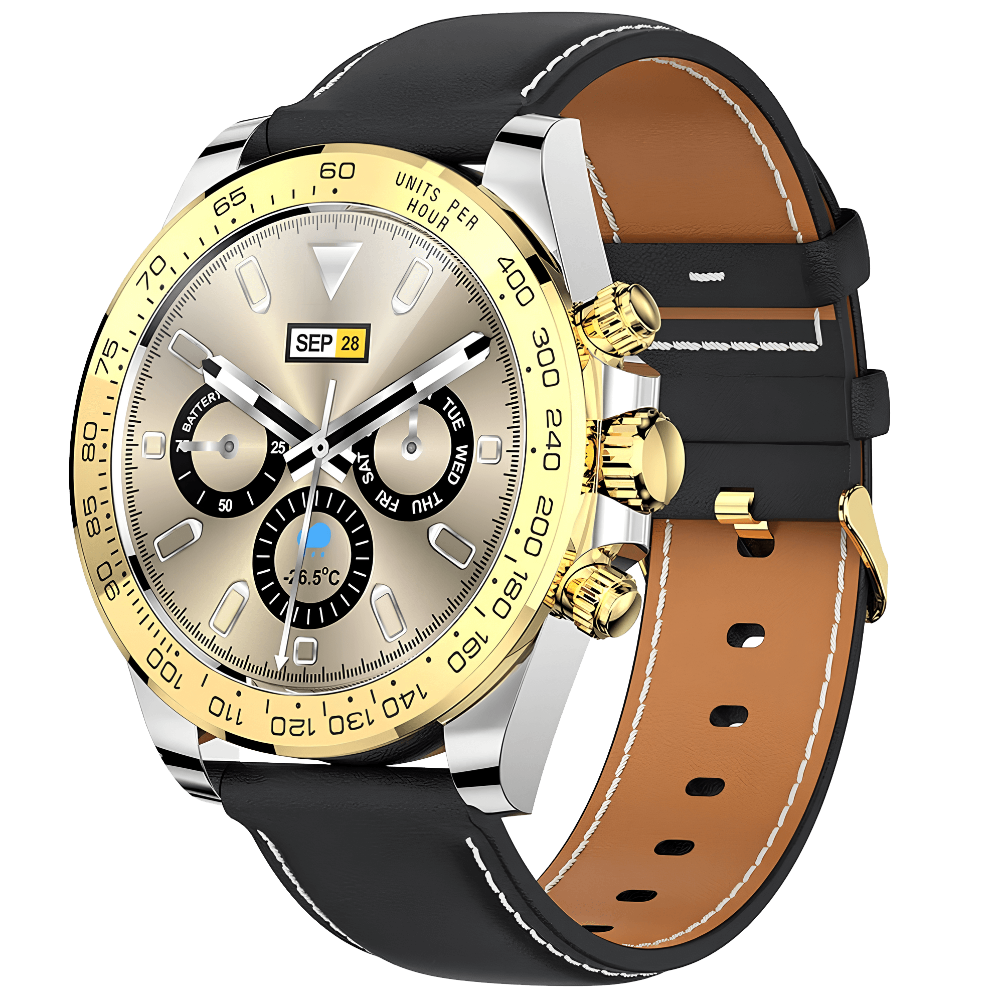 Smartwatch Microwear AW13 - Black Gold
