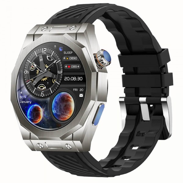 Smartwatch Microwear T83 Max - Black Silicone