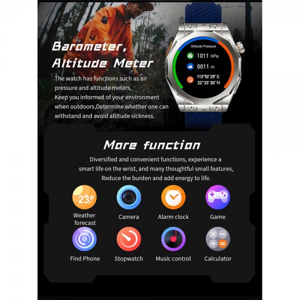 Smartwatch Microwear T83 Max - Brown