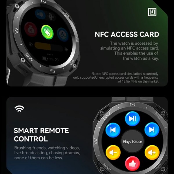 Smartwatch Microwear HW3 - Black Gold