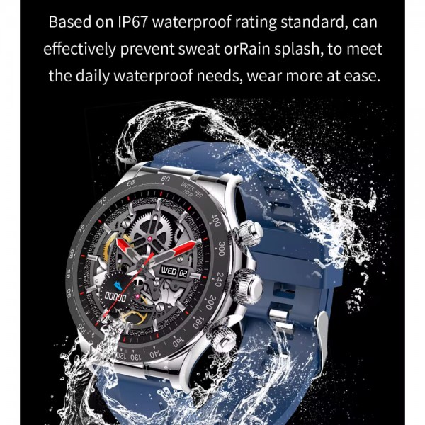 Smartwatch Microwear X12 - Black Leather