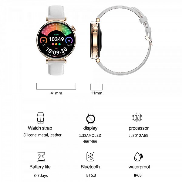 Smartwatch Microwear MK41 - Steel Silver