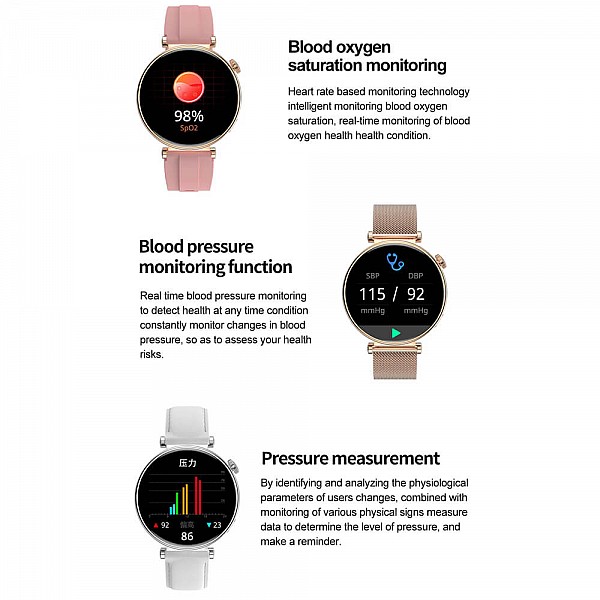 Smartwatch Microwear MK41 - Steel Silver
