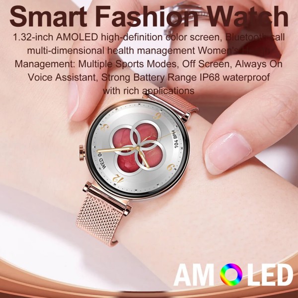 Smartwatch Microwear MK41 - Gold Steel