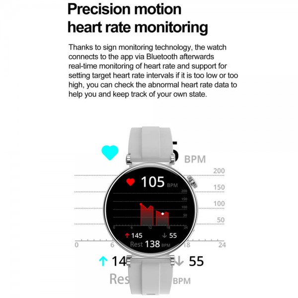 Smartwatch Microwear MK41 - Gold Steel