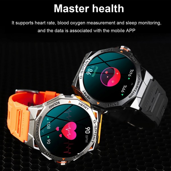 Smartwatch Microwear K62 - Black Steel