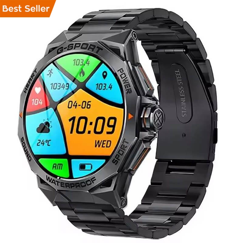 Smartwatch Microwear K62 - Black Steel