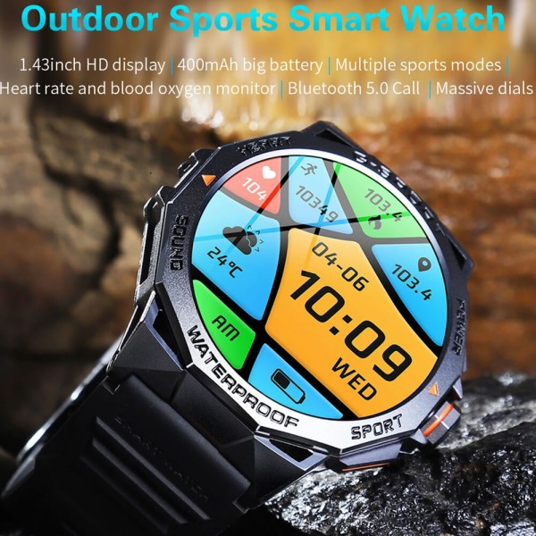 Smartwatch Microwear K62 - Silver Steel
