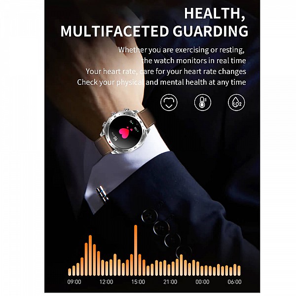 Smartwatch Microwear K95 - Brown Leather