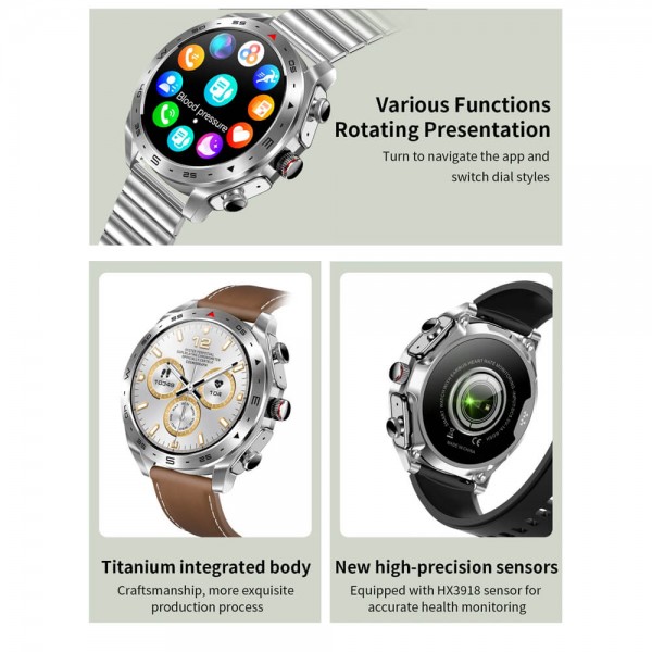 Smartwatch Microwear K95 - Brown Leather