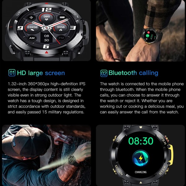 Smartwatch Microwear AK45 - Black  