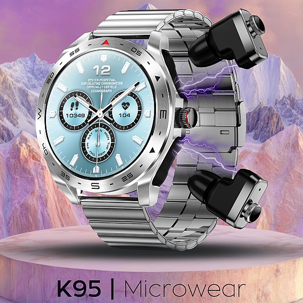Smartwatch Microwear K95 - Steel Silver