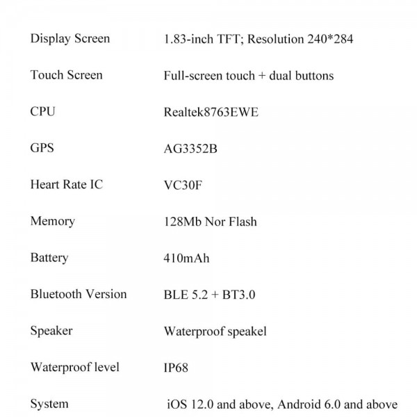 Smartwatch Microwear LG201 GPS - Army Green