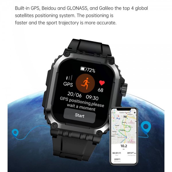 Smartwatch Microwear LG201 GPS - Army Green