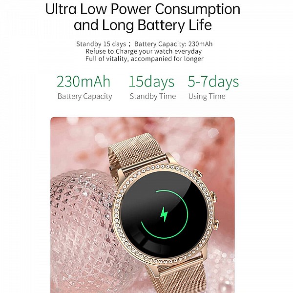 Smartwatch Microwear I70 - Gold Steel