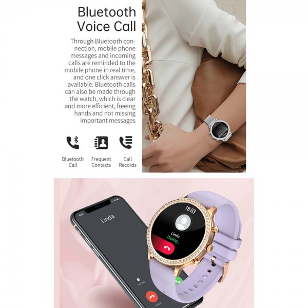 Smartwatch Microwear I70 - Gold Steel