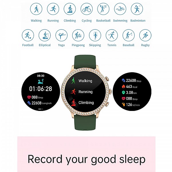 Smartwatch Microwear I70 - Gold Steel