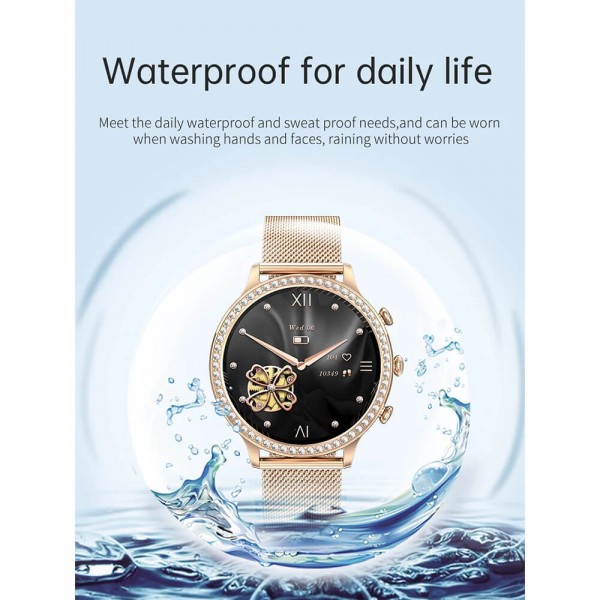 Smartwatch Microwear I70 - Gold Steel