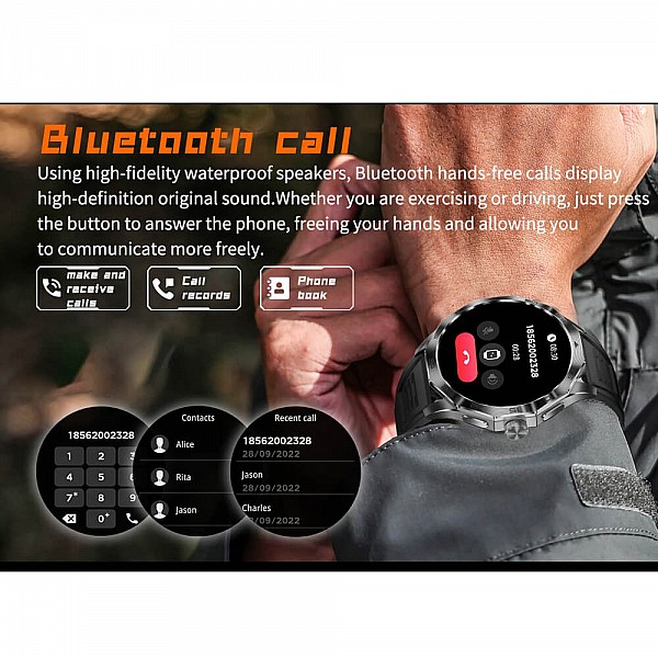 Smartwatch Microwear DA23 - Black Silicone