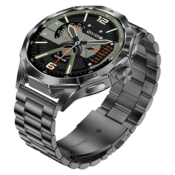 Smartwatch Microwear DA23 - Black Steel Smartwatch Microwear DA23 - Black Steel