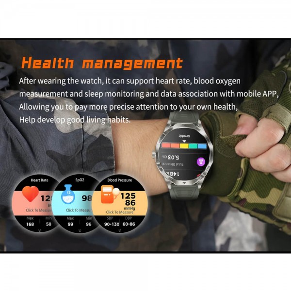 Smartwatch Microwear DA23 - Black Steel