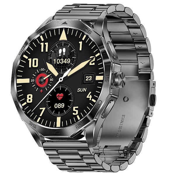 Smartwatch Microwear DA23 - Black Steel Smartwatch Microwear DA23 - Black Steel