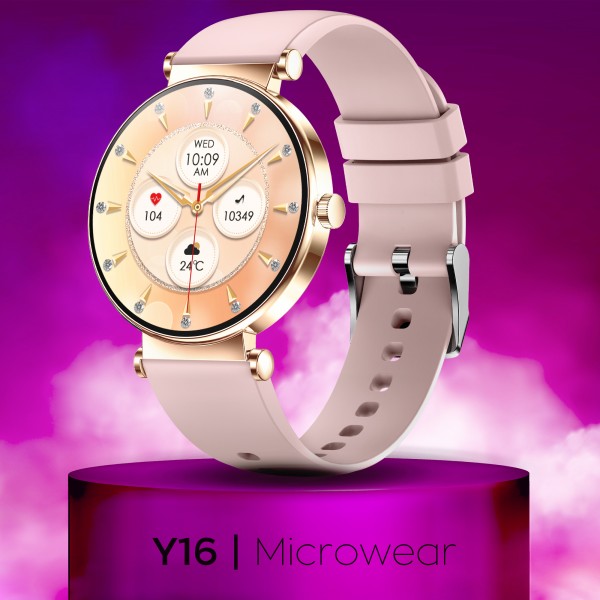 Smartwatch Microwear Y16 - Pink Silicone