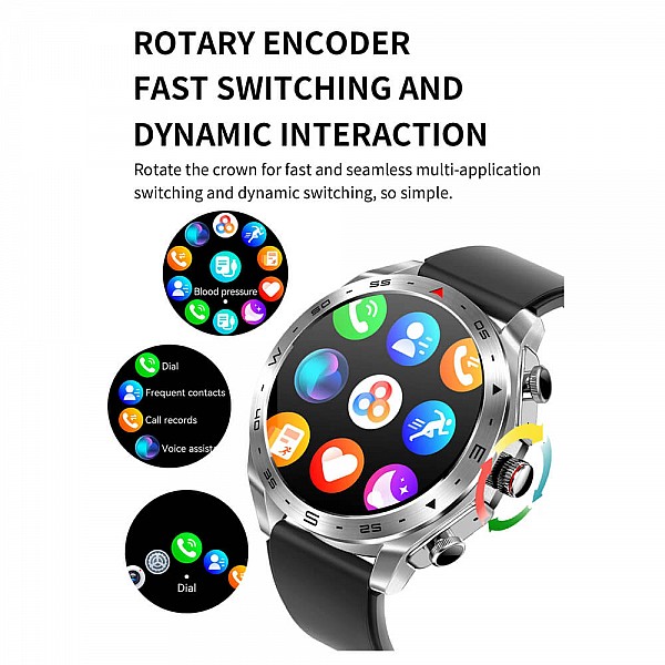 Smartwatch Microwear K95 - Black Steel Smartwatch Microwear K95 - Black Steel