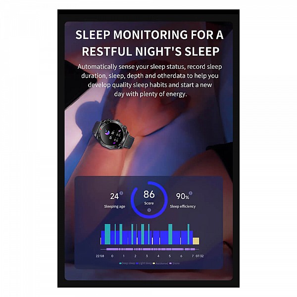 Smartwatch Microwear K95 - Black Steel Smartwatch Microwear K95 - Black Steel