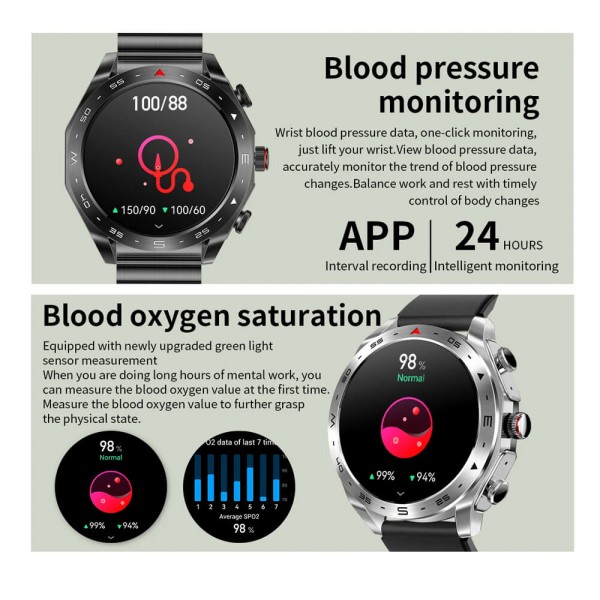 Smartwatch Microwear K95 - Black Steel