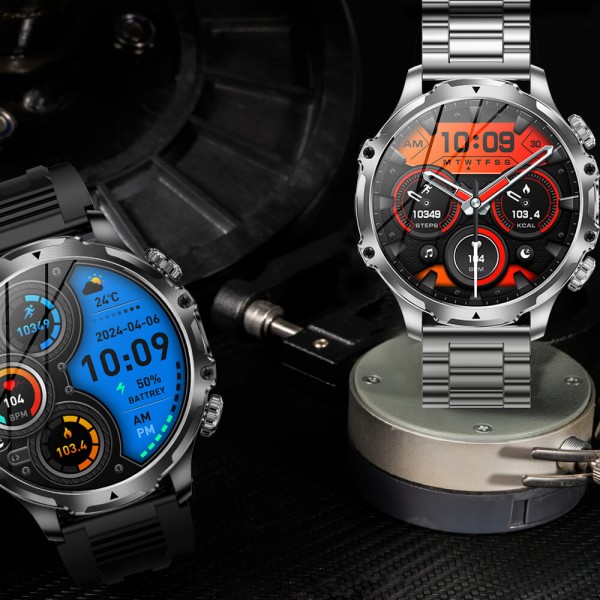 Smartwatch Microwear AK75 700mAh - Black Steel