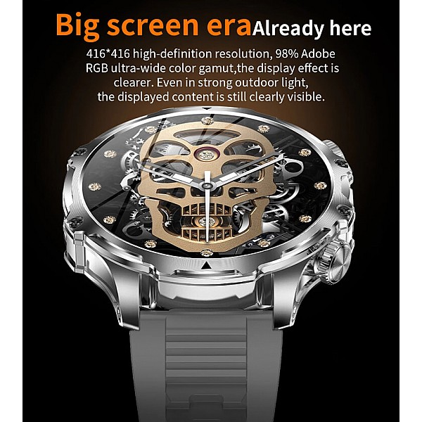 Smartwatch Microwear AK75 700mAh - Black Steel Smartwatch Microwear AK75 700mAh - Black Steel