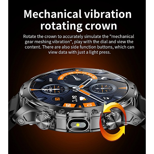 Smartwatch Microwear AK75 700mAh - Black Steel
